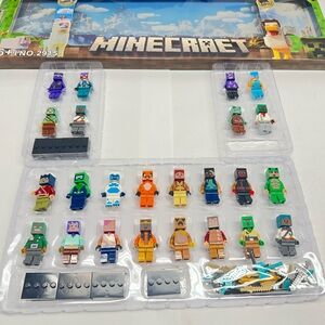 Minecraft Mini Figure + Accessories Building Bricks Block People 24 Figures NEW